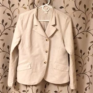 Sundance lined cotton/linen blazer size 10